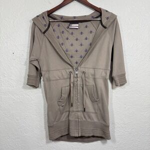 Topo Ranch Hooded Jacket Small 1/2 Sleeve Organic Cotton Vtg Y2K Western Cowgirl